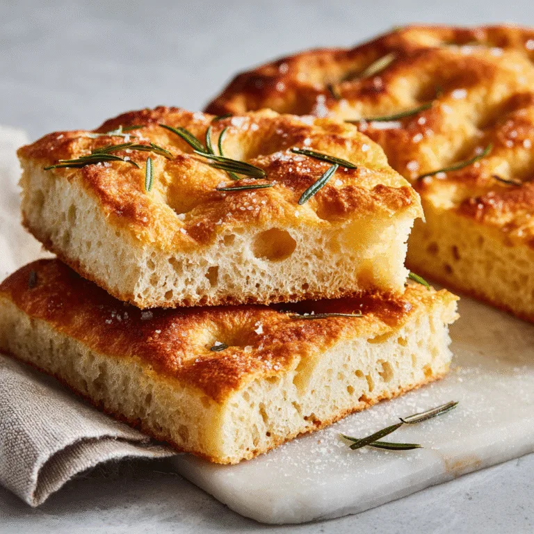 Easy Focaccia Bread (No Knead, One Bowl)