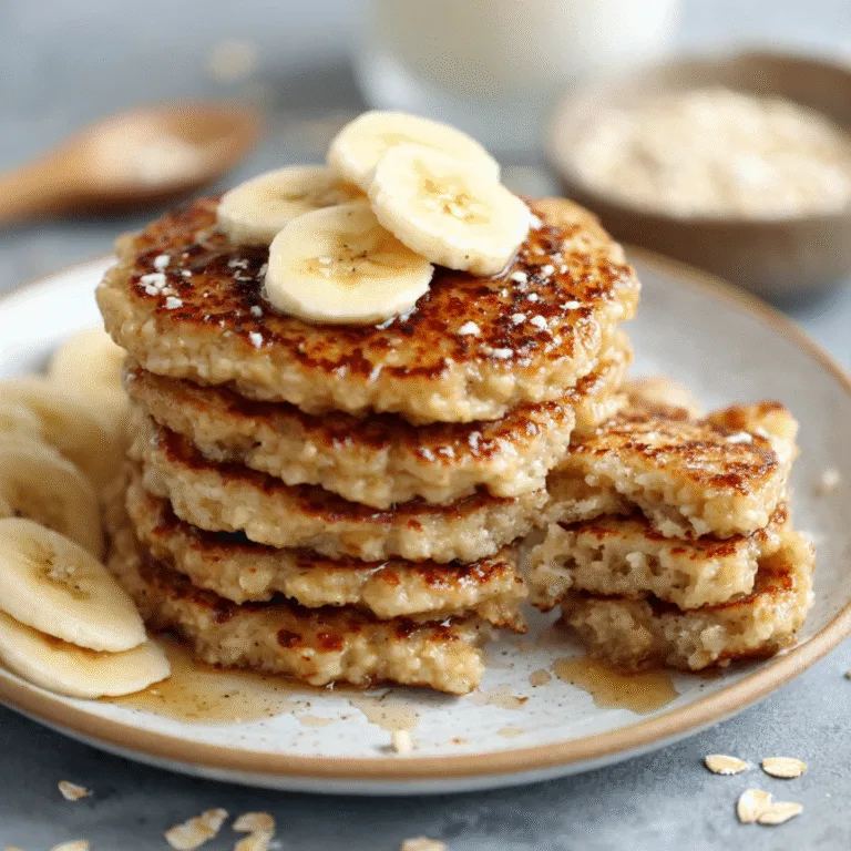 3-Ingredient Banana Oatmeal Pancakes (Quick & Healthy!)