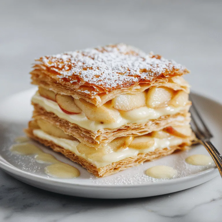 Apple Mille-Feuille with Vanilla Custard (Gluten-Free) – Elegant, Crisp & Creamy
