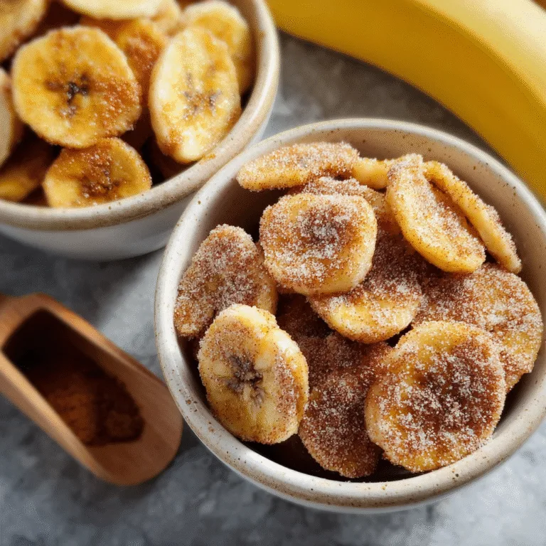 Cinnamon Sugar Air Fryer Banana Chips (Crispy & Guilt-Free)