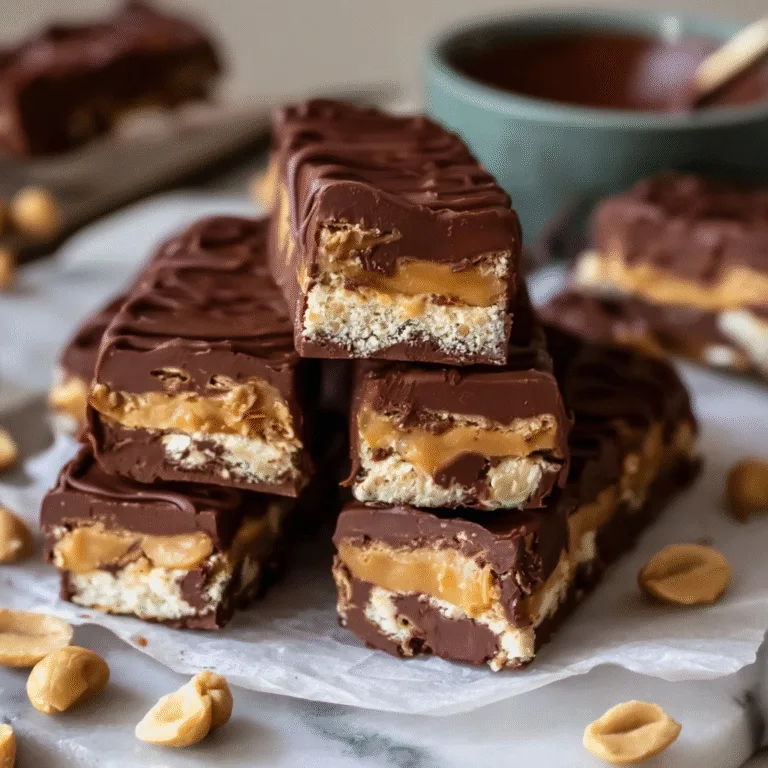 Homemade Vegan Snickers Bars (4 Ingredients!)