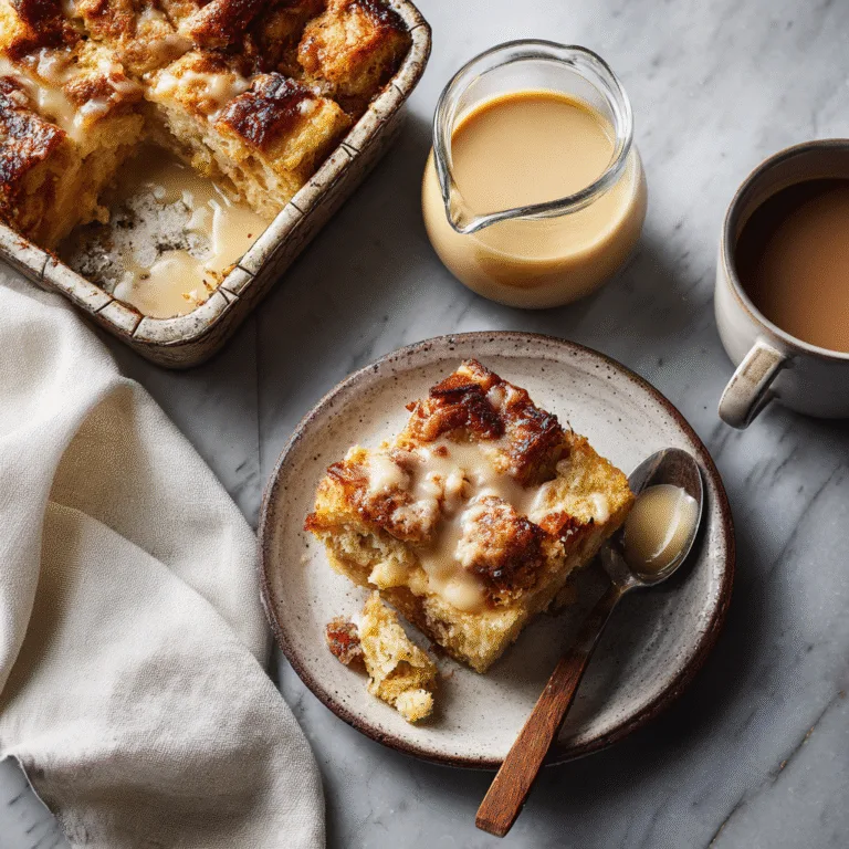 Grandma’s Old-Fashioned Bread Pudding with Vanilla Sauce