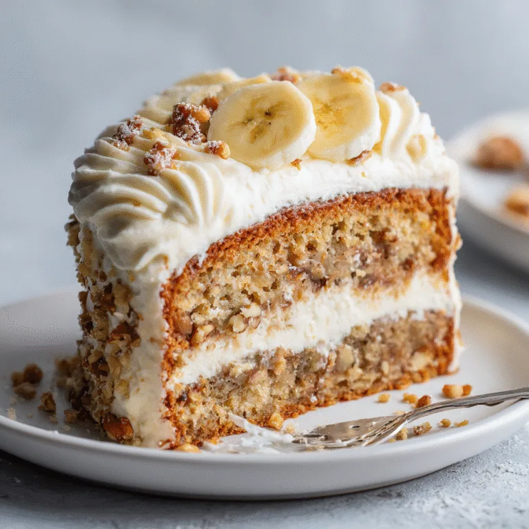Heavenly Banana Walnut Cream Cake (Moist, Creamy & Irresistible)