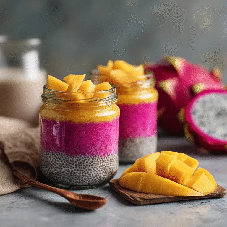 Mango & Dragon Fruit Chia Pudding: A Tropical, Nutrient-Packed Delight