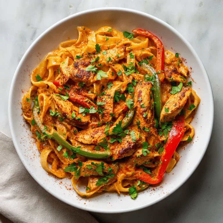 Creamy Chicken Fajita Pasta – A 20-Minute Weeknight Favorite