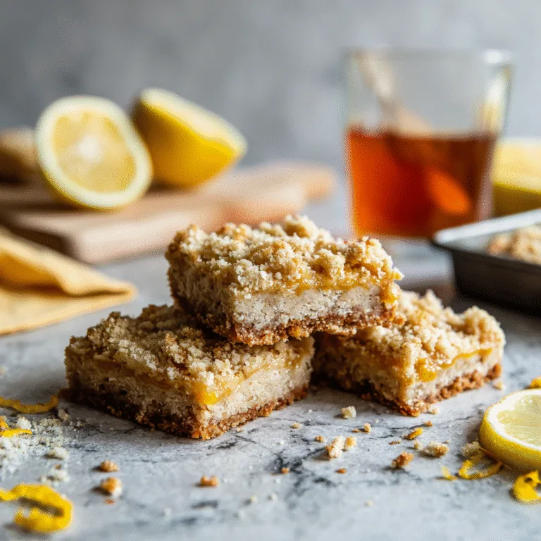 Lemon Oatmeal Crumble Bars – Bright, Buttery & Irresistibly Crumbly