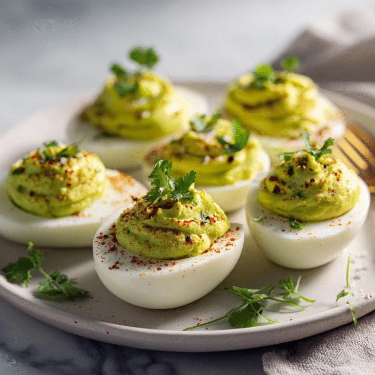 Avocado Deviled Eggs (No Mayo!) – Creamy, Healthy & Irresistible