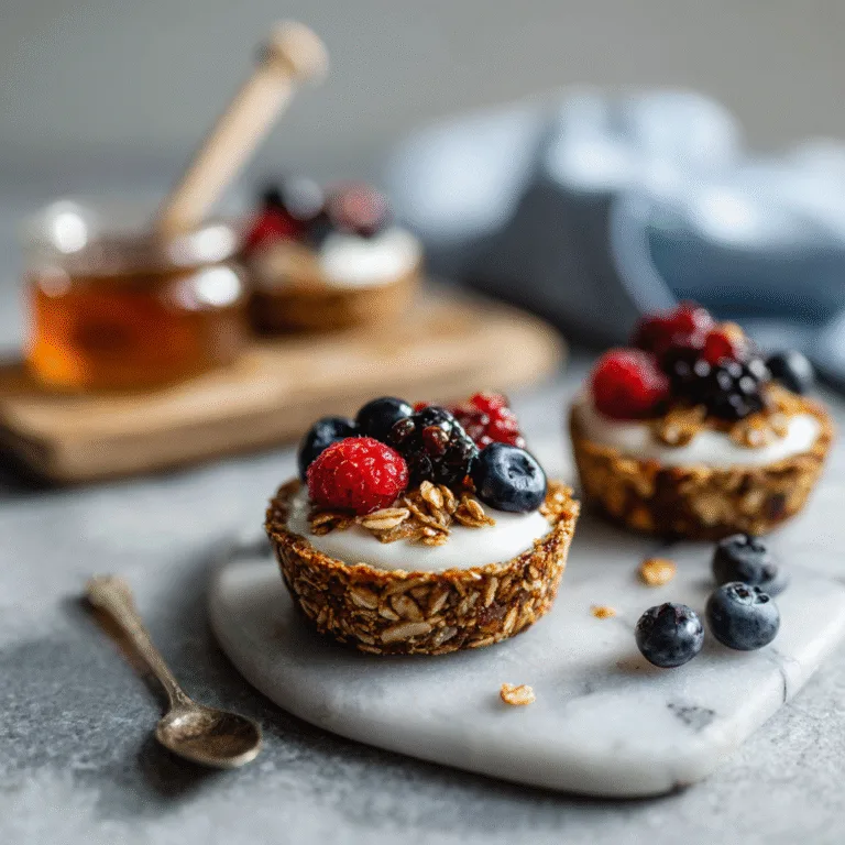 Frozen Yogurt Granola Cups
