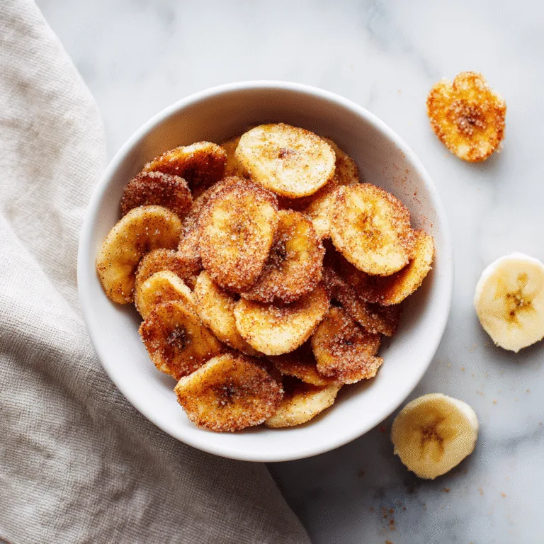 Cinnamon-Sugar Air Fryer Banana Chips
