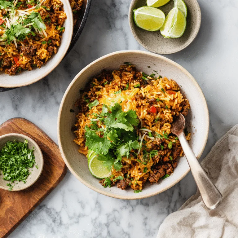 Taco Rice Bowl – Bold Flavor, Simple Layers