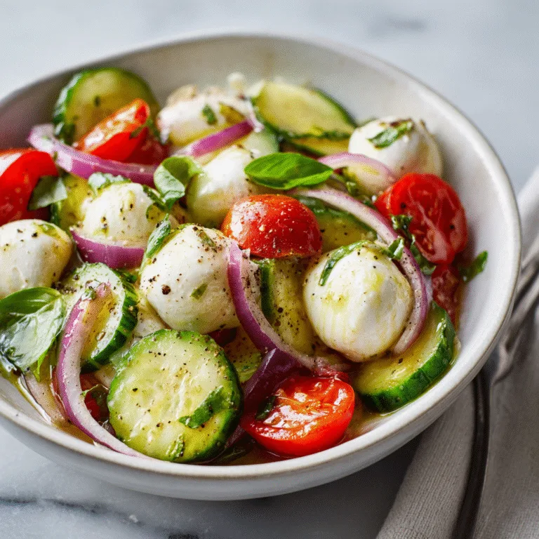 Cucumber Mozzarella Salad (Fresh, Easy & Perfect for Summer)