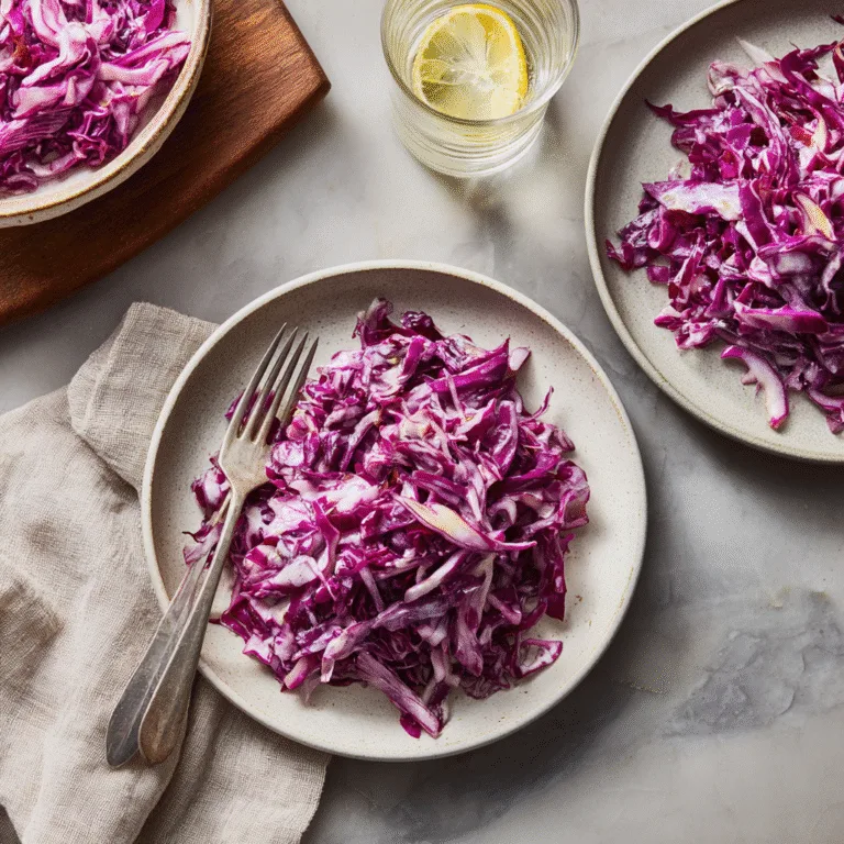 Creamy Red Cabbage Slaw