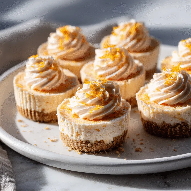 Orange Creamsicle Mini Cheesecakes (No-Bake!)