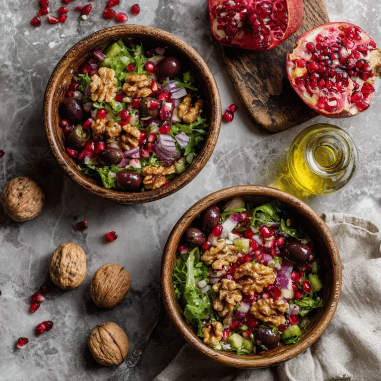 Olive Salad with Pomegranate & Walnuts – A Vibrant Mediterranean Classic