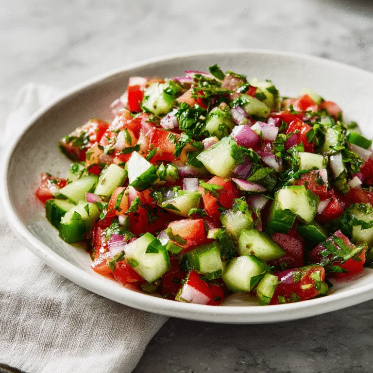 Shirazi Salad – Fresh, Vibrant, and Perfectly Chopped
