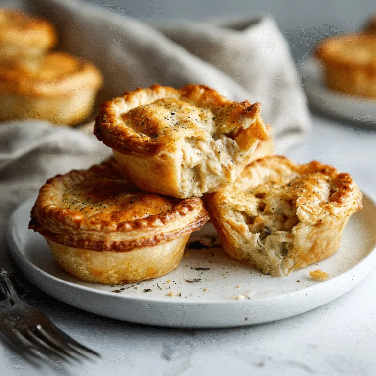 Easy Mini Chicken Pot Pies (Only 4 Ingredients!)