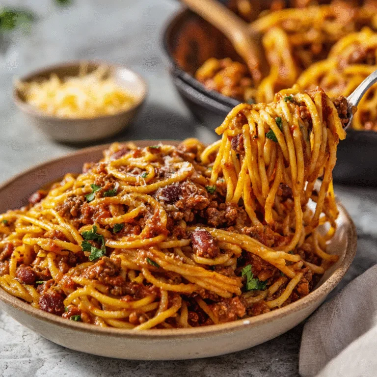 One Pot Cowboy Spaghetti (Hearty, Cheesy & Loaded with Flavor)