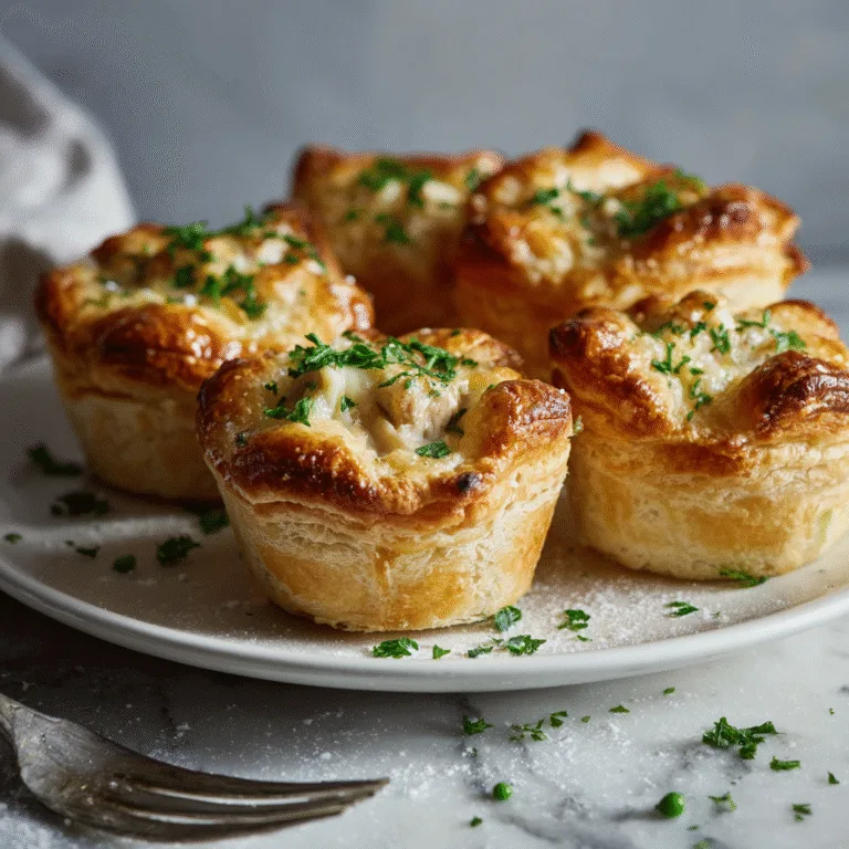Easy Mini Chicken Pot Pies (Only 4 Ingredients!)