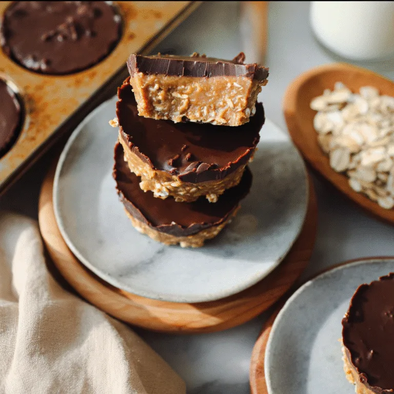 No-Bake Peanut Butter Oat Cups (Easy 4-Ingredient Treat)