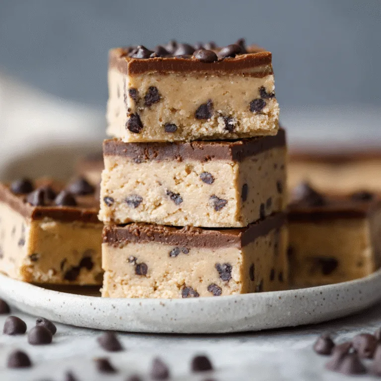 No-Bake Cookie Dough Bars (Easy, Healthy & Irresistible)