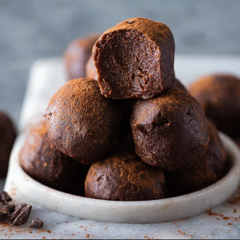No-Bake Chocolate Brownie Bites (3 Ingredients!)