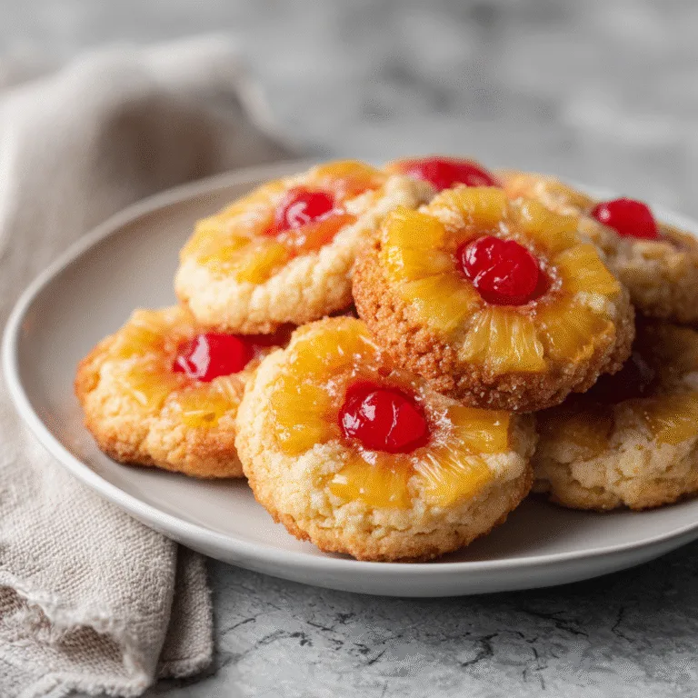 Pineapple Upside Down Sugar Cookies (Tropical & Buttery!)