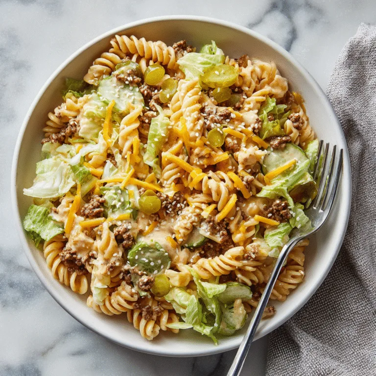 Big Mac Pasta Salad: The Ultimate Cheeseburger-Inspired Pasta Salad