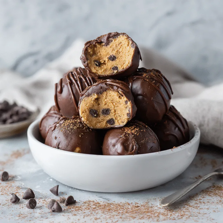 No-Bake Cookie Dough Bites (Eggless & Chocolate-Coated)