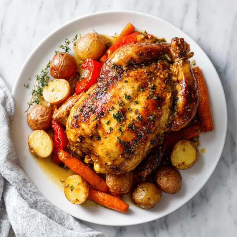Creole Garlic Butter Roasted Chicken with Vegetables