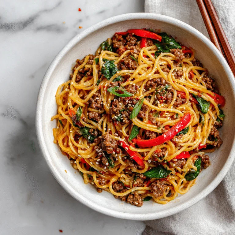 30 Minute Thai Basil Beef Noodles
