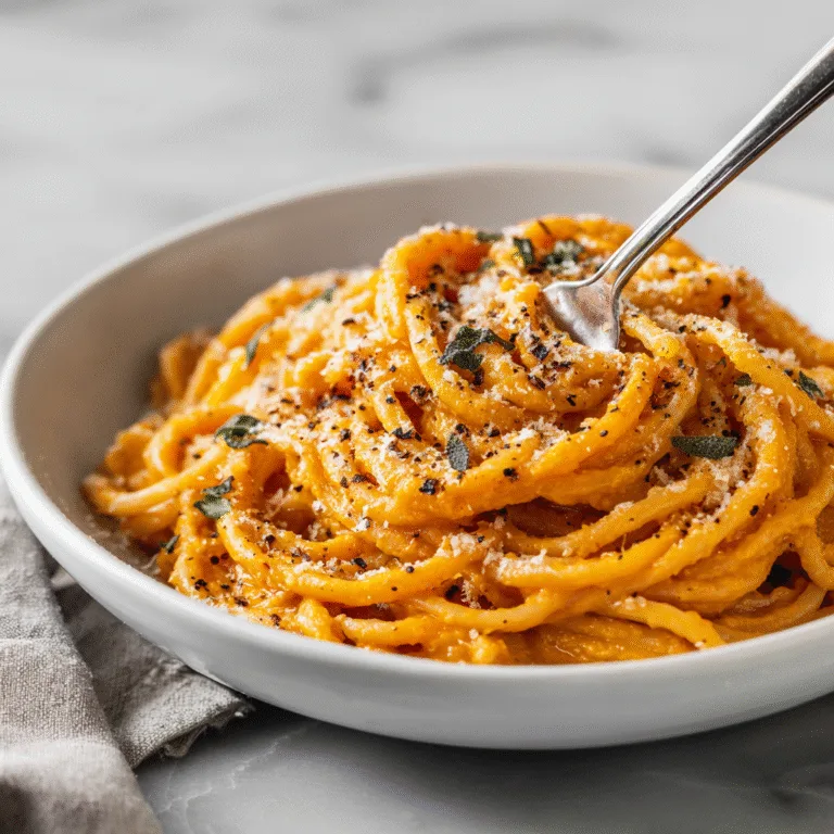 Creamy Roasted Garlic Butternut Squash Pasta