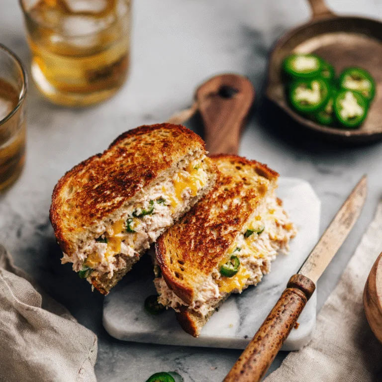 Spicy Jalapeño Cheddar Tuna Melt: The Ultimate Bold and Cheesy Sandwich