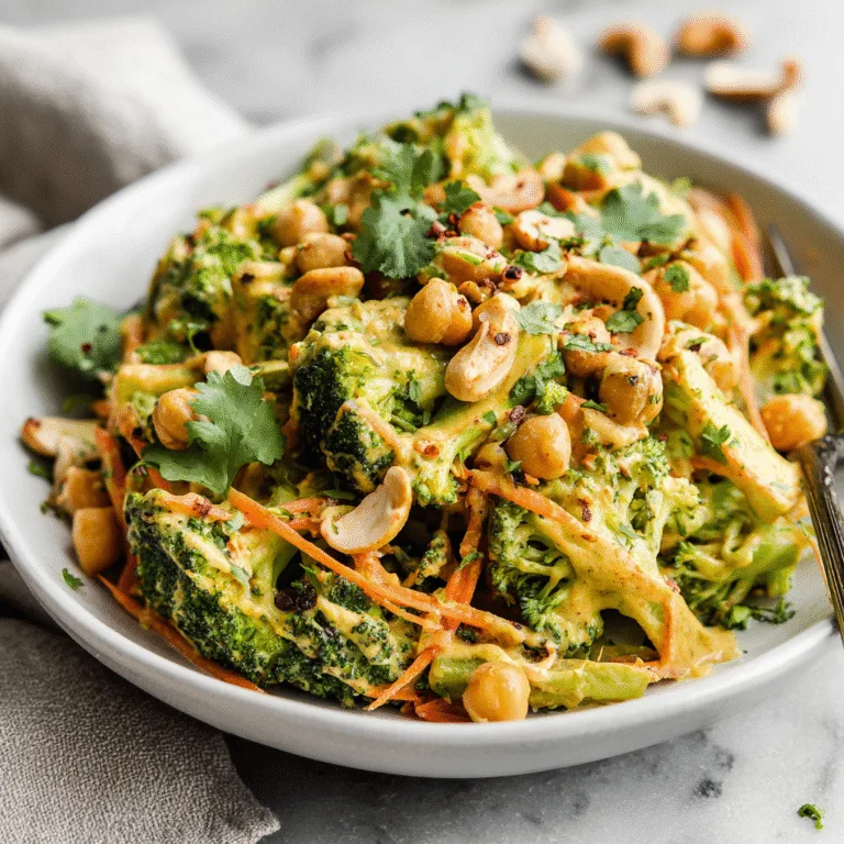 Vegan Curried Broccoli Chickpea Salad: A Creamy, Crunchy Plant-Based Favorite