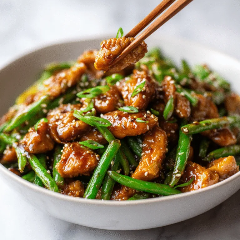30-Minute Sesame Chicken Green Bean Stir Fry