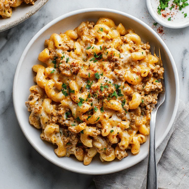 One Pan Lightened Up Hamburger Helper