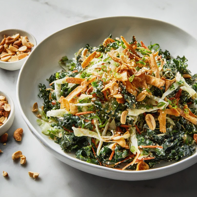 Roasted Peanut Kale Crunch Salad