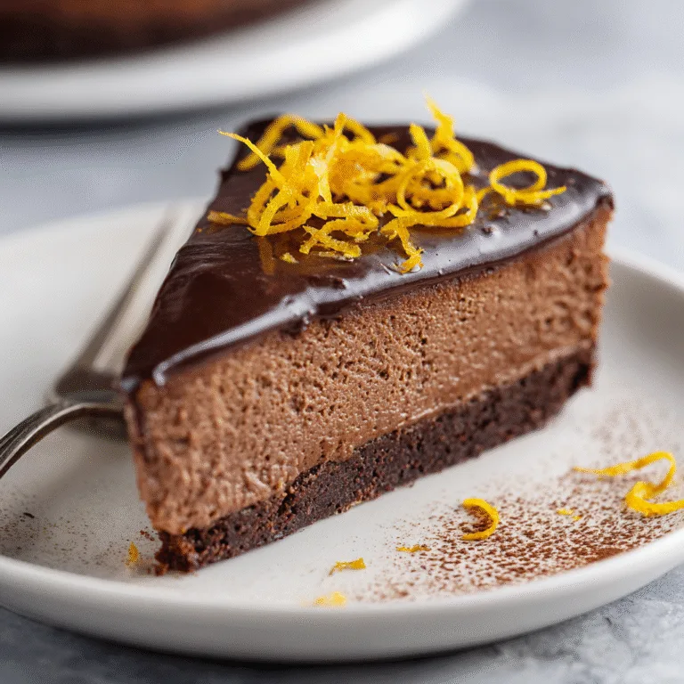 Chocolate Orange Cheesecake – Rich, Creamy & Irresistibly Zesty