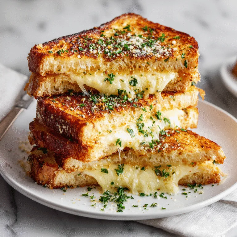 Garlic Bread Grilled Cheese (Ready in 15 Minutes!)