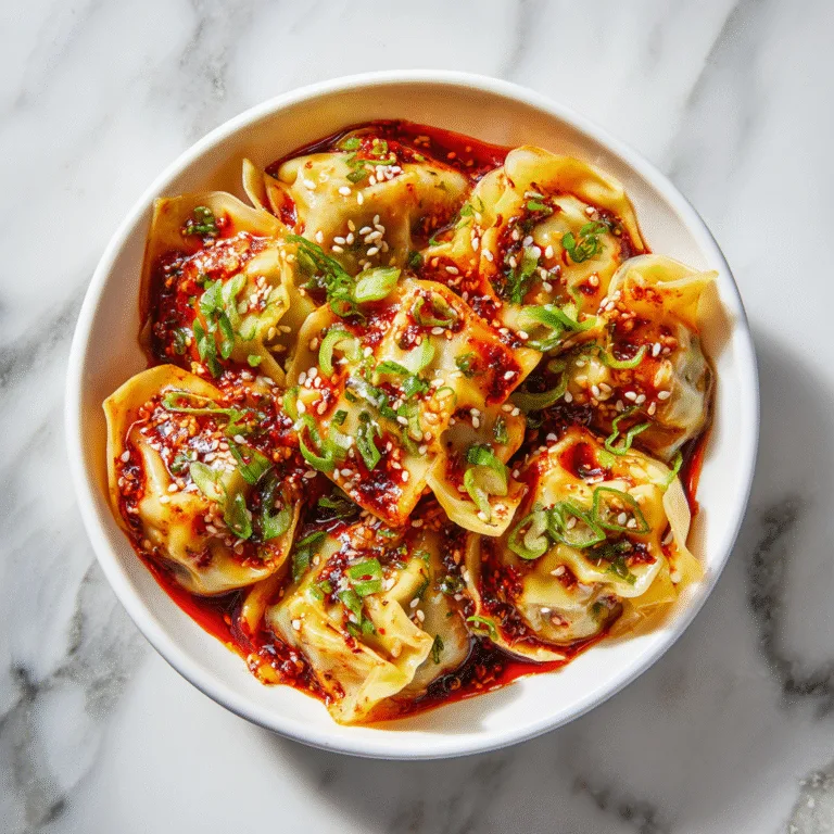 Chicken Wontons in Spicy Chili Sauce – A Bold, Flavor-Packed Favorite