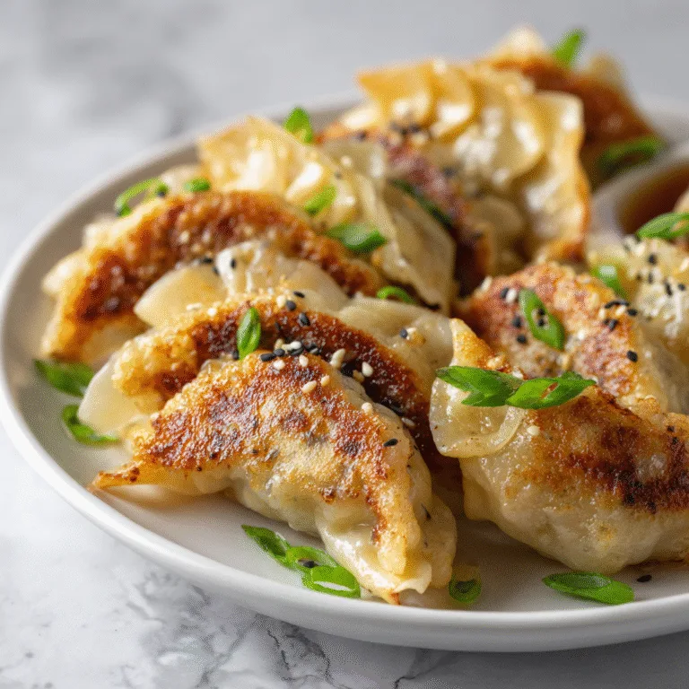 Garlic Ginger Chicken Potstickers – Crispy, Juicy & Irresistibly Flavorful