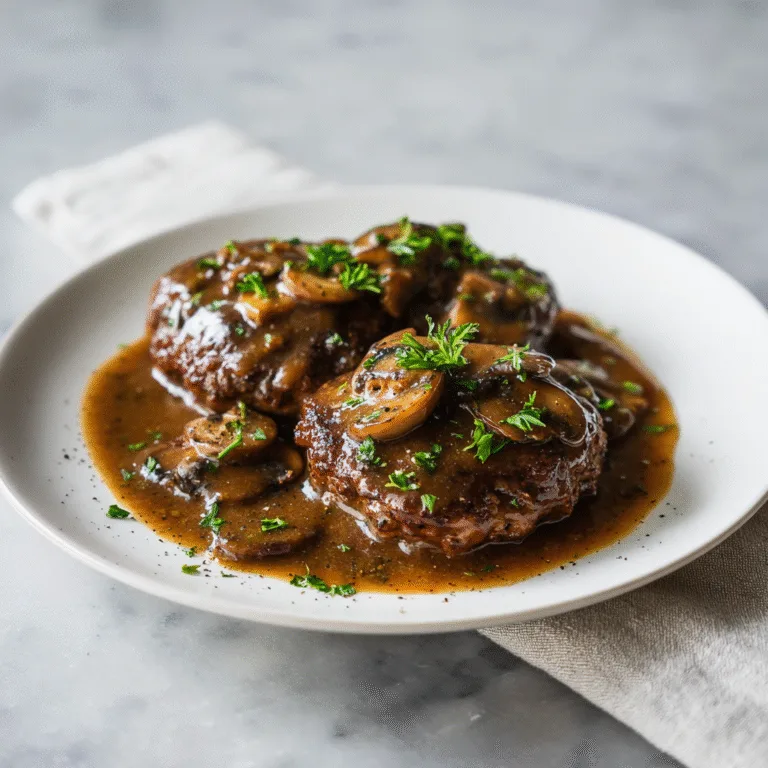 Salisbury Steak with Mushroom Gravy – Classic Comfort Food Done Right