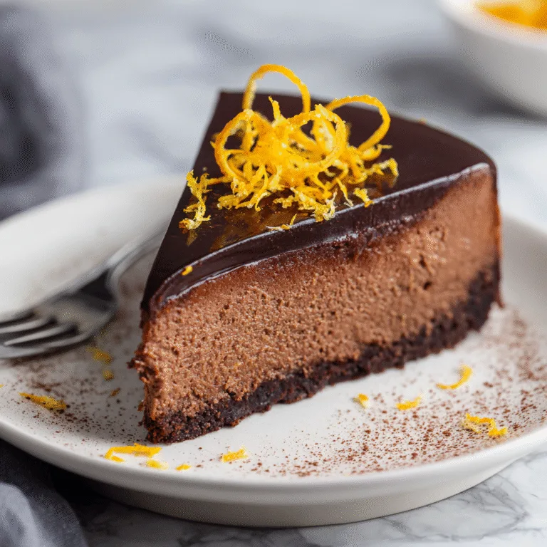 Chocolate Orange Cheesecake – Rich, Creamy & Irresistibly Zesty