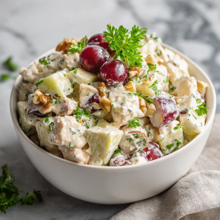 Classic Chicken Waldorf Salad – A Timeless Creamy and Crunchy Favorite