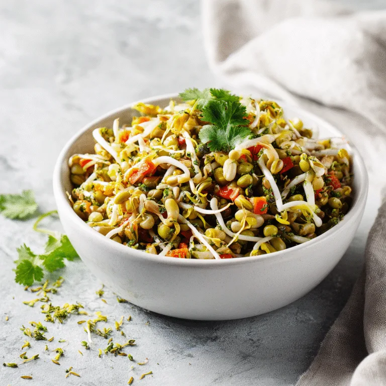 Fresh Sprouted Mung Bean Salad – Crisp, Healthy & Refreshingly Simple