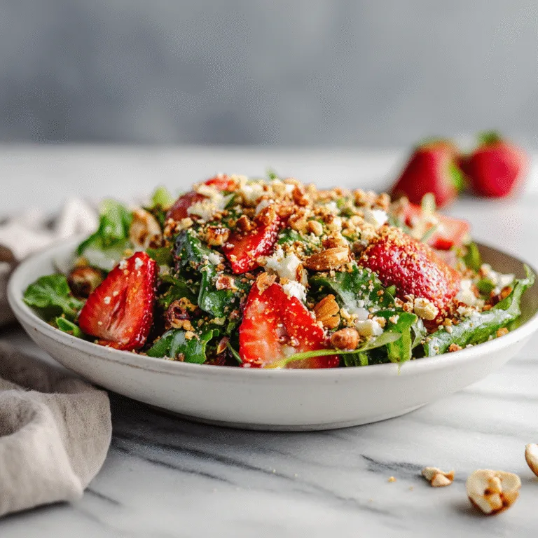 Strawberry Crunch Salad with Champagne Vinaigrette