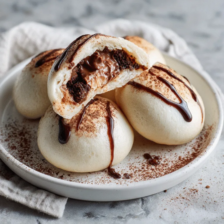 Chocolate Steamed Buns (Soft Bao with Gooey Chocolate Filling)
