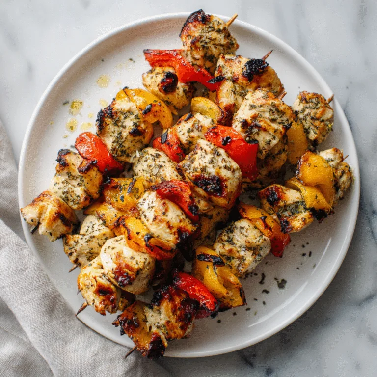 Greek Marinated Chicken Kabobs – Juicy Mediterranean Grilled Perfection