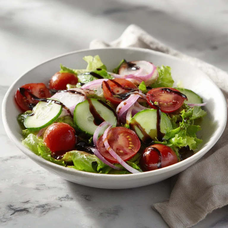 Best Simple Side Salad with Easy Balsamic Vinaigrette