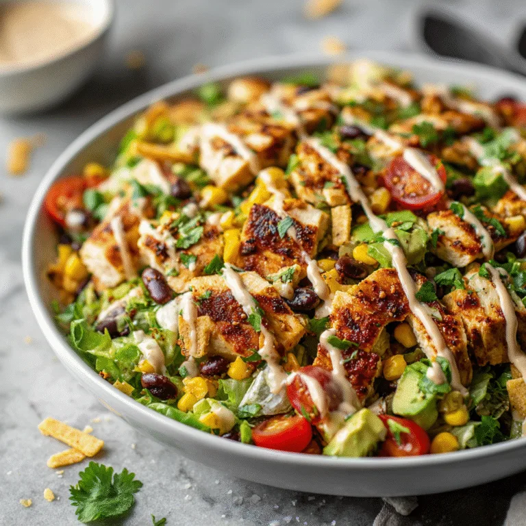 Southwest Chicken Chopped Salad with Creamy Chipotle Dressing – Fresh, Bold & Satisfying