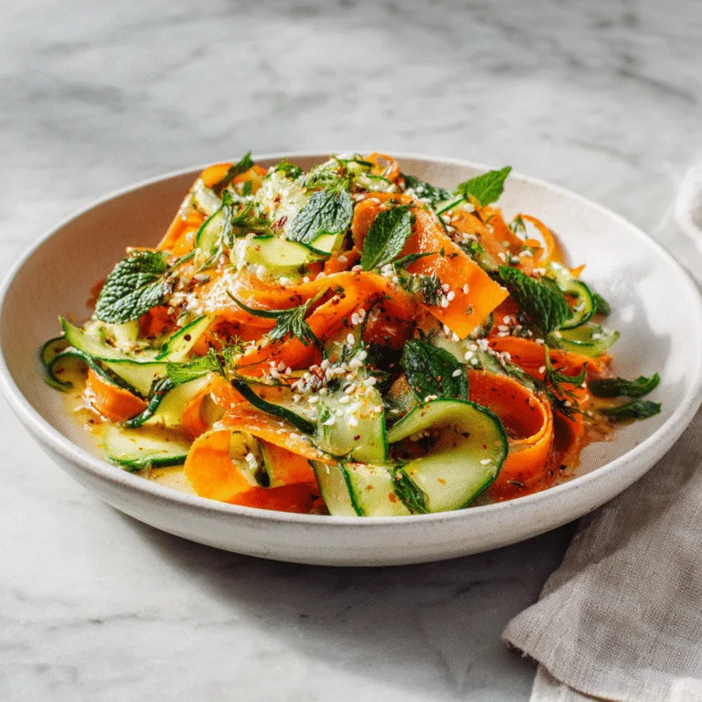 Carrot and Cucumber Salad with Mustard Vinaigrette
